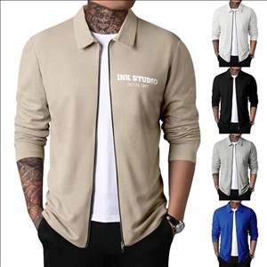 Men's Full-Zip Waffle Jacket